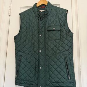 Brooks Brothers Red Fleece Men's Quilted Green Vest